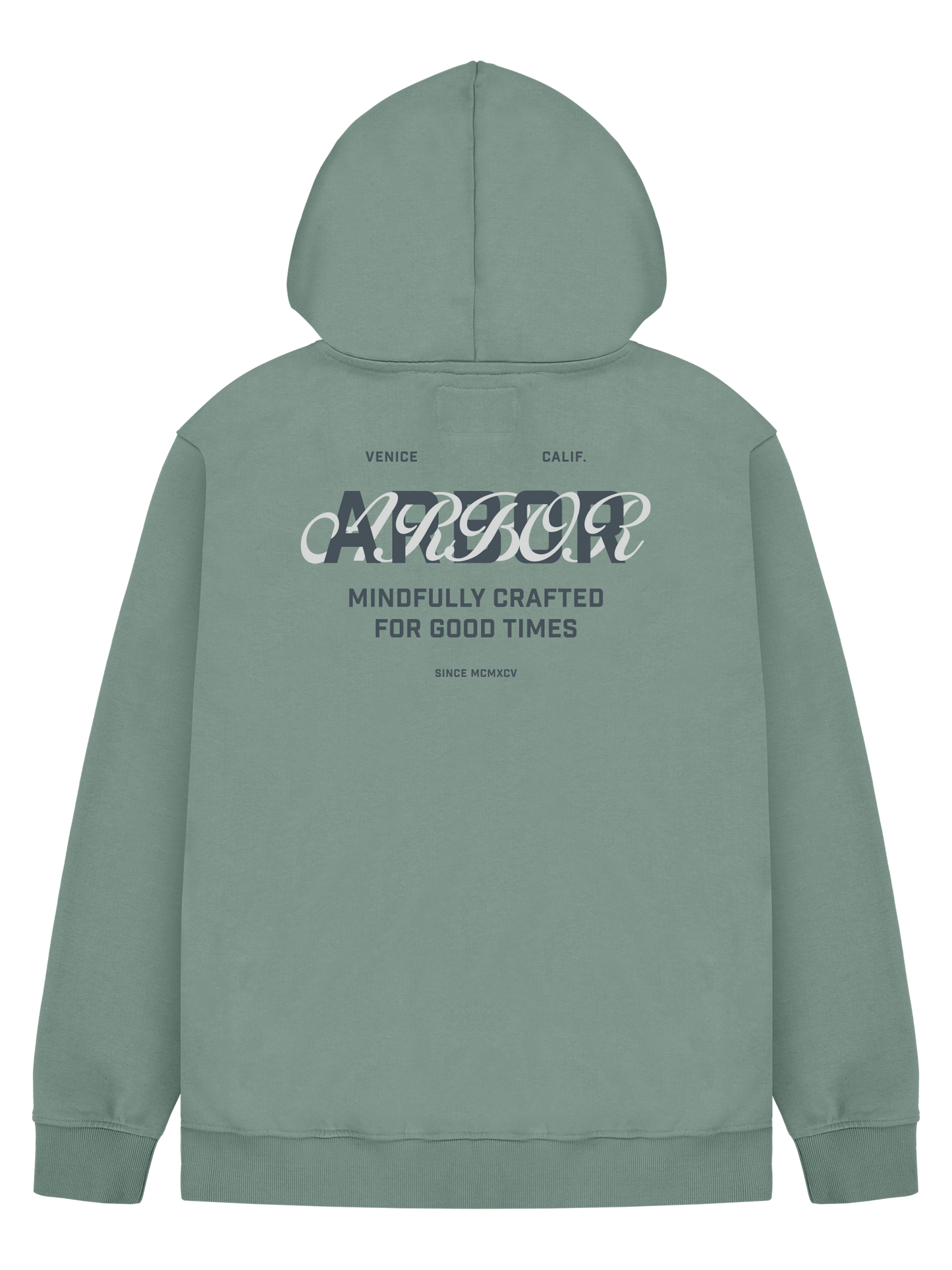 Arbor Apparel - Interlock Hooded Sweatshirt Hoodie - back